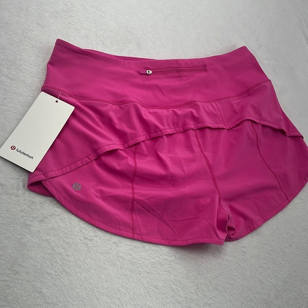 NEW Lululemon 14Speed Up HR Short 2.5” * Sonic Pink
